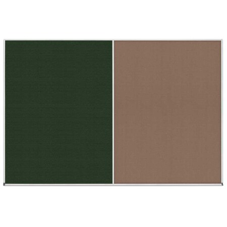 United Visual Products Enclosed Corkboard, 1 Door, 24"x36", 4" Fra UV3408-WHITE-CORK